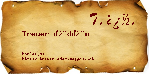 Treuer Ádám névjegykártya