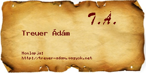Treuer Ádám névjegykártya